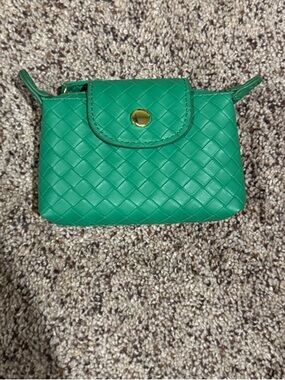 Woven Mini Wristlet Pouch - Green